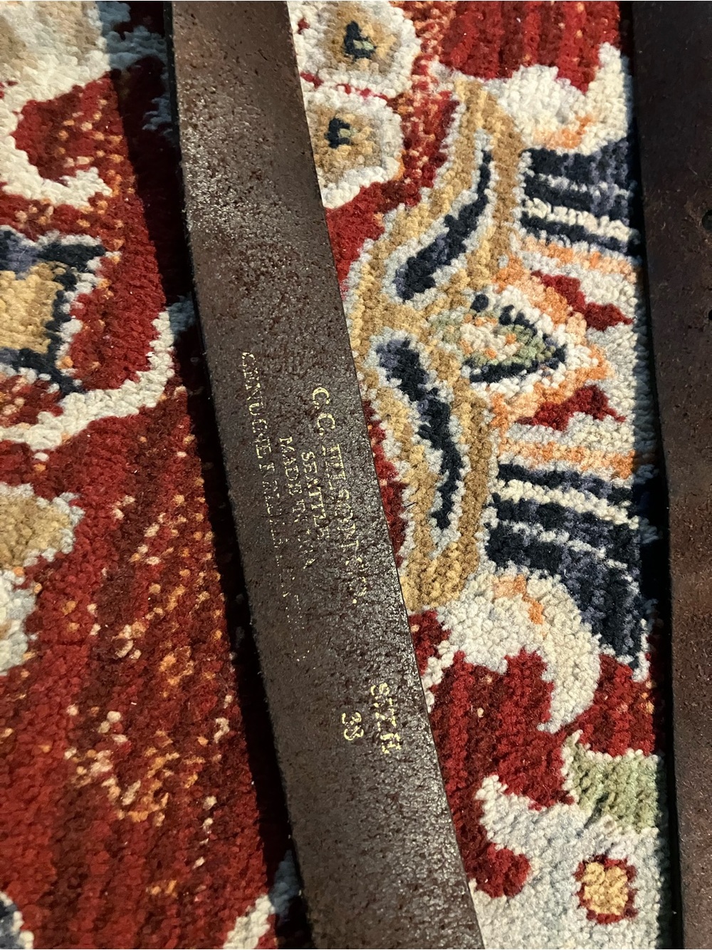 Filson Leather Belt Size 38 - Picture 4 of 5